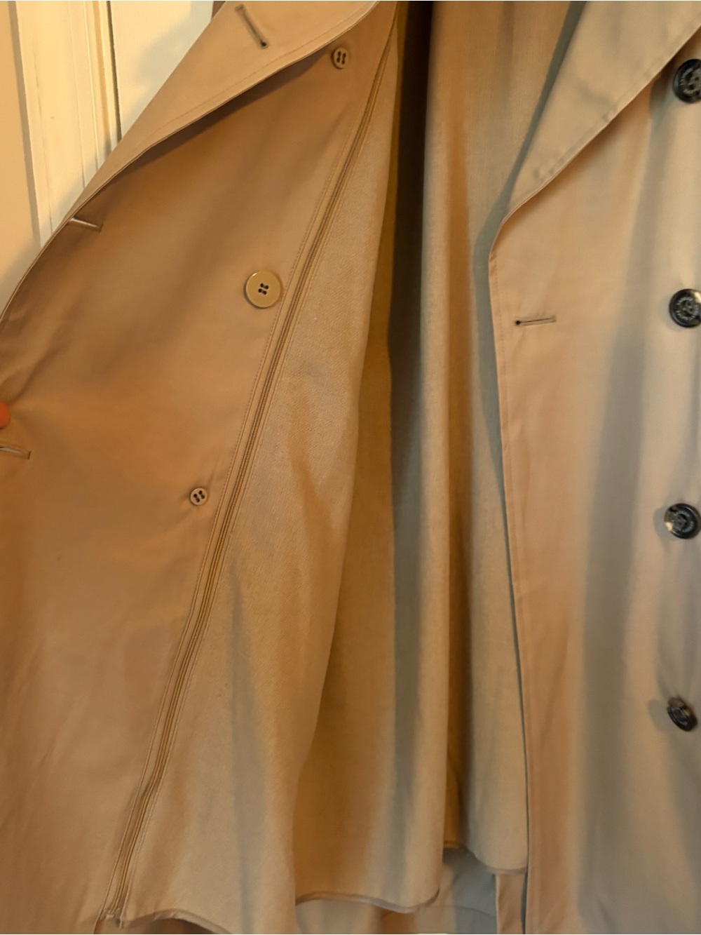 Lauren Ralph Lauren Double-Breasted Cotton-Blend Trench Coat, Sand, S - Picture 6 of 16